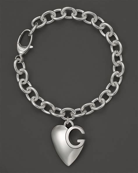 silver gucci bracelets for women|gucci sterling silver charm bracelet.